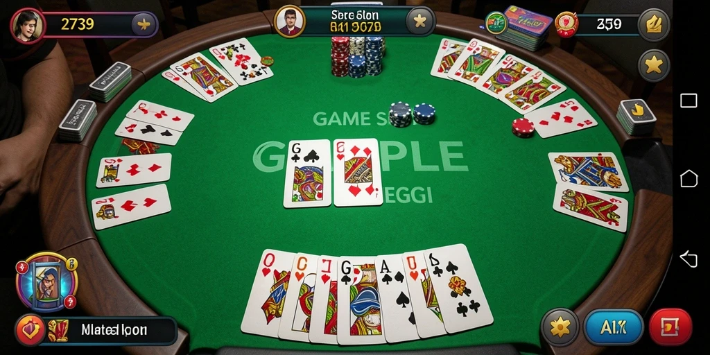 Tampilan gameplay Gaple yang menarik dan menyenangkan.