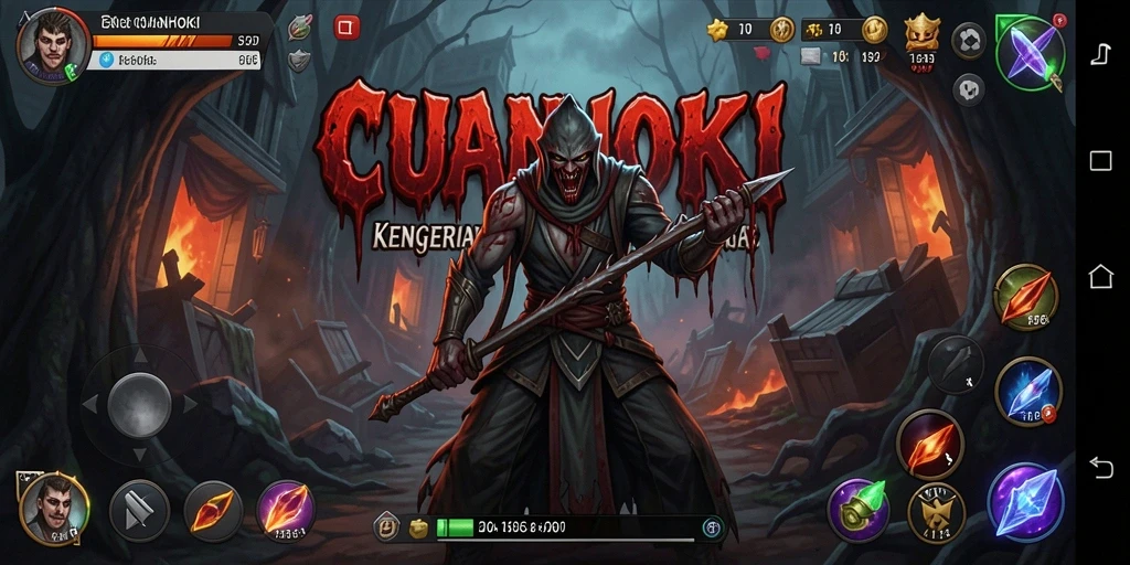 Screenshot gameplay <strong>CUANHOKI</strong> menampilkan momen tegang dan menyeramkan.