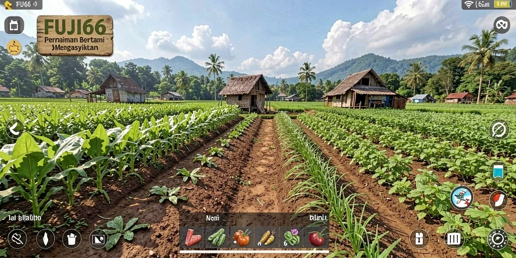 Tangkapan layar FUJI66 menampilkan suasana ladang yang indah dan aktivitas bertani