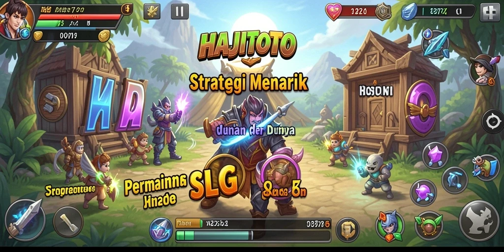Tangkapan layar utama <strong>HAJITOTO</strong> menampilkan aksi pertempuran mendebarkan di dunia SLG.