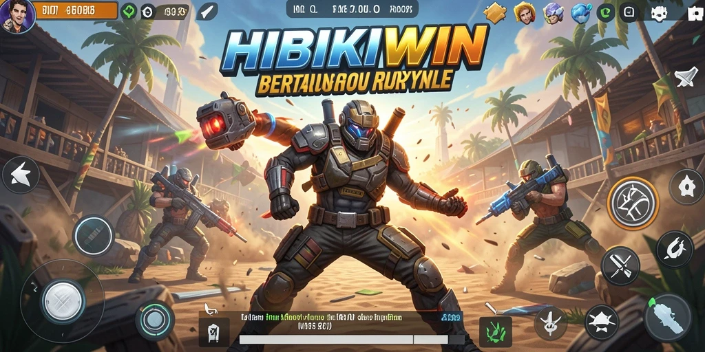Gameplay seru HIBIKIWIN di medan perang Battle Royale.