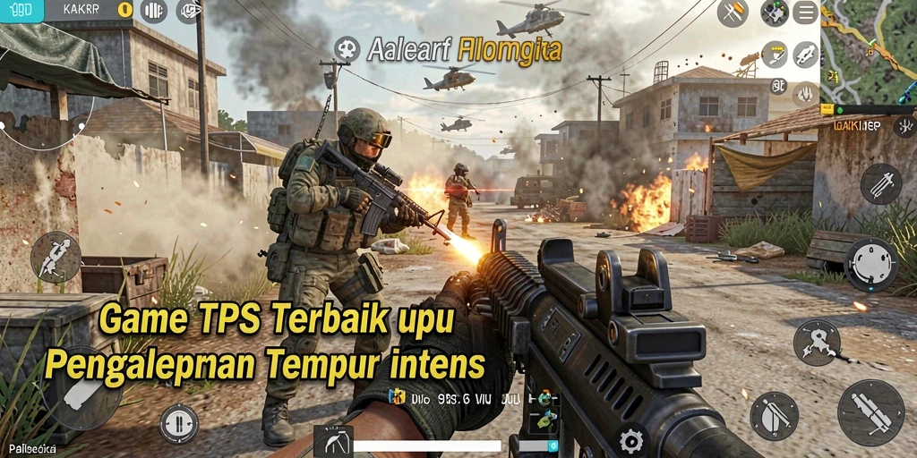 Tampilan gameplay KAKRP dengan aksi tembak-menembak intens.