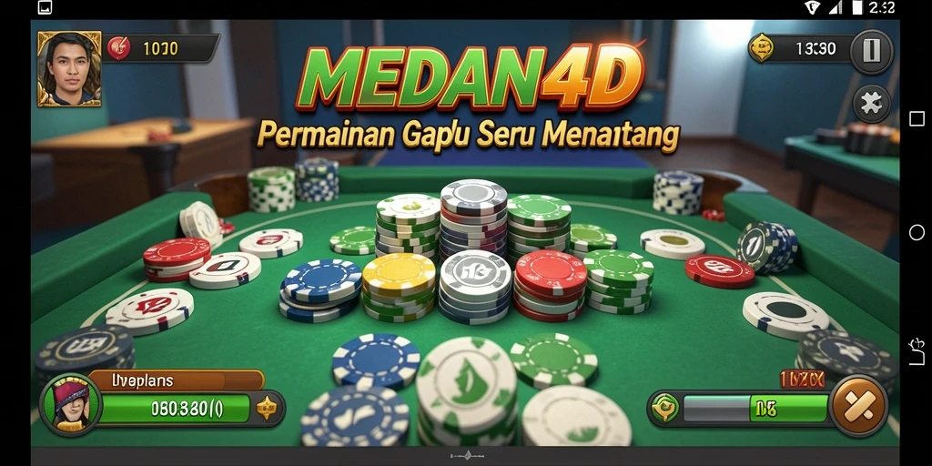 Tampilan gameplay menarik dari MEDAN4D yang penuh tantangan Gaple.
