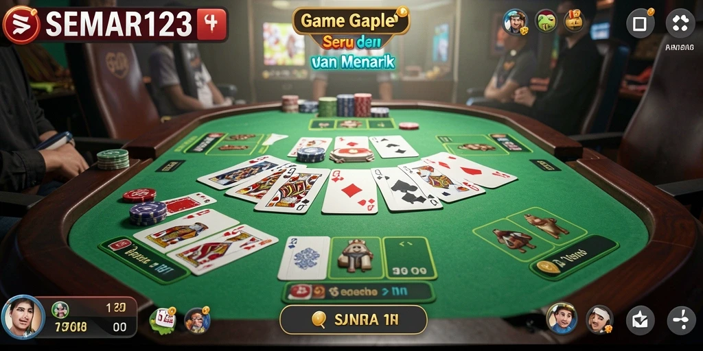 Gameplay seru SEMAR123 dalam permainan Gaple.