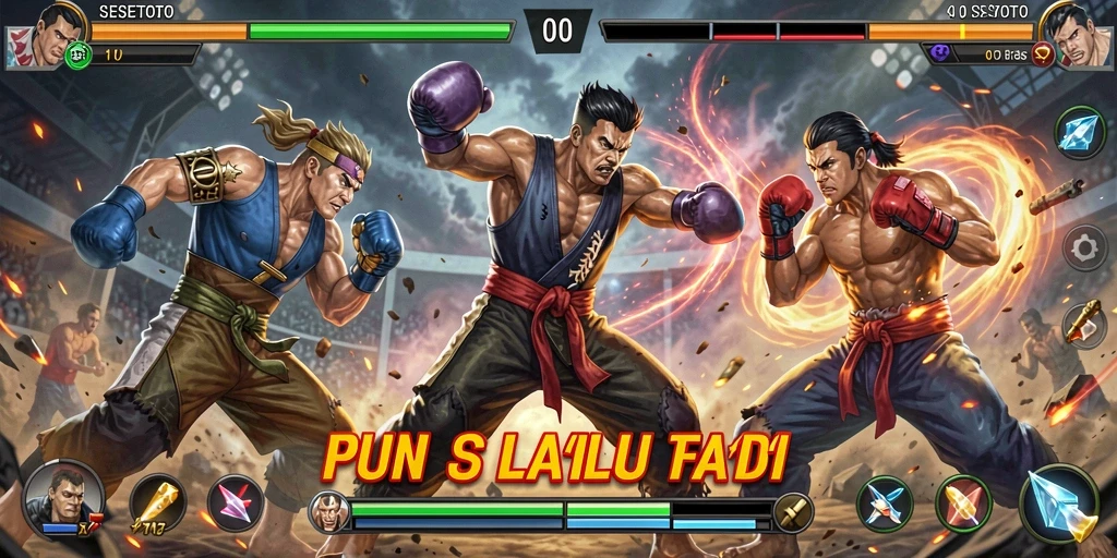 Tampilan gameplay SESETOTO dengan aksi pertarungan seru.