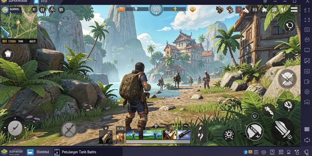 Tampilan gameplay SUPERWD666 yang menakjubkan di dunia terbuka.